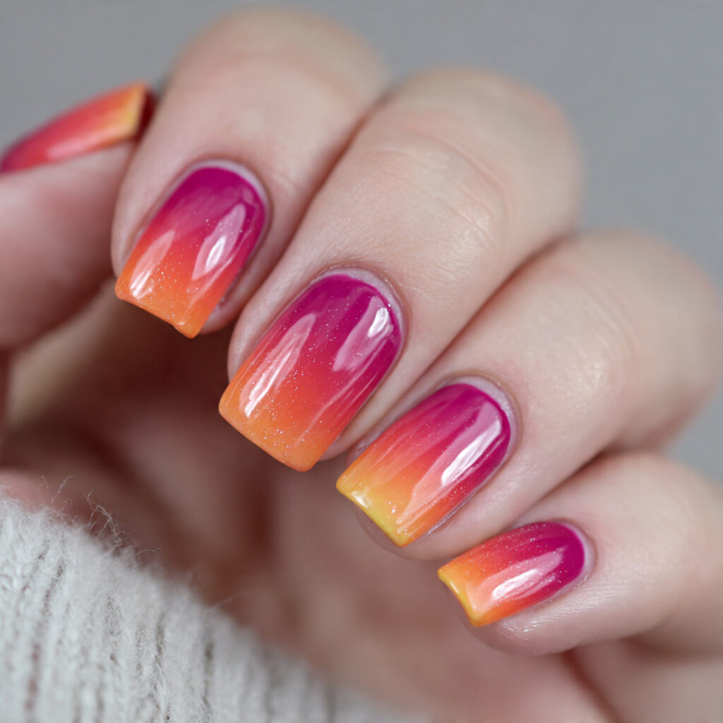 15 Trending Summer Nails Everyone Is Obsessed With Right Now (Your Next Mani Is Waiting) 14 sunset gradient nails