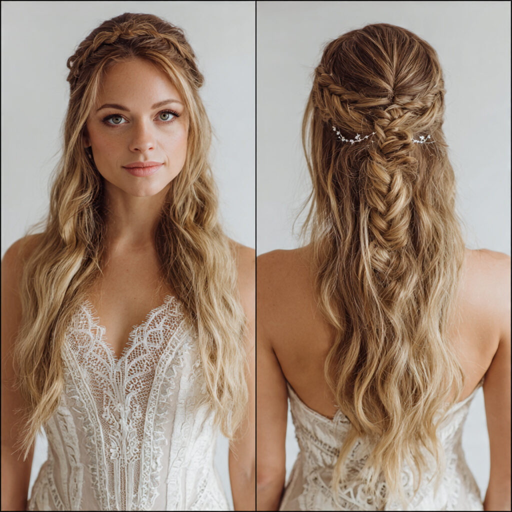 14 Half Up Half Down Hairstyles 2026: The Effortlessly Chic Looks Your Hair Has Been Waiting For 14 the boho fishtail half up