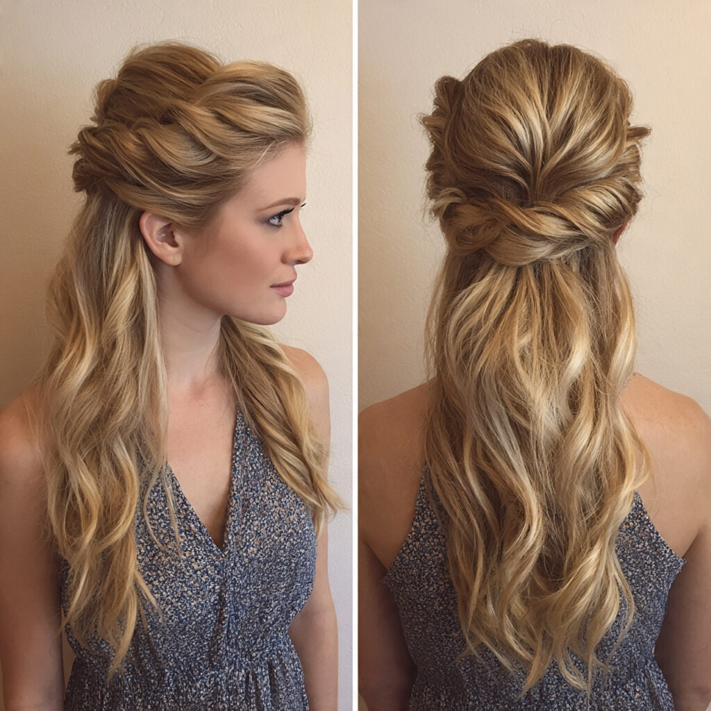 14 Half Up Half Down Hairstyles 2026: The Effortlessly Chic Looks Your Hair Has Been Waiting For 11 the textured french twist half up