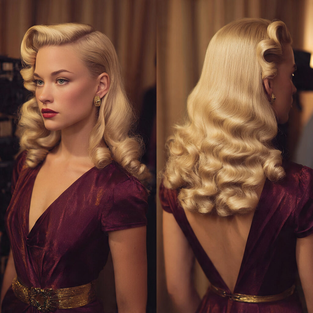 14 Half Up Half Down Hairstyles 2026: The Effortlessly Chic Looks Your Hair Has Been Waiting For 13 the vintage half up pin curl