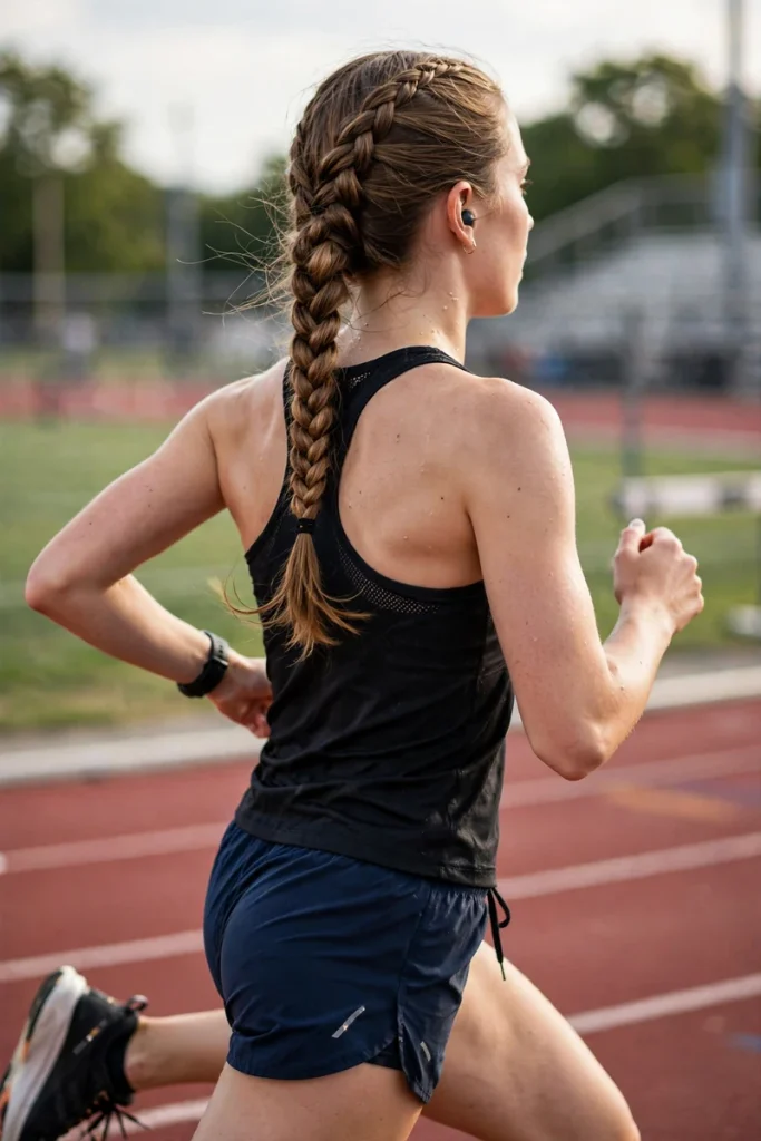 14 Sporty Hairstyles ideas, Chosen for What Your Workout Demands 2 01 low french braid