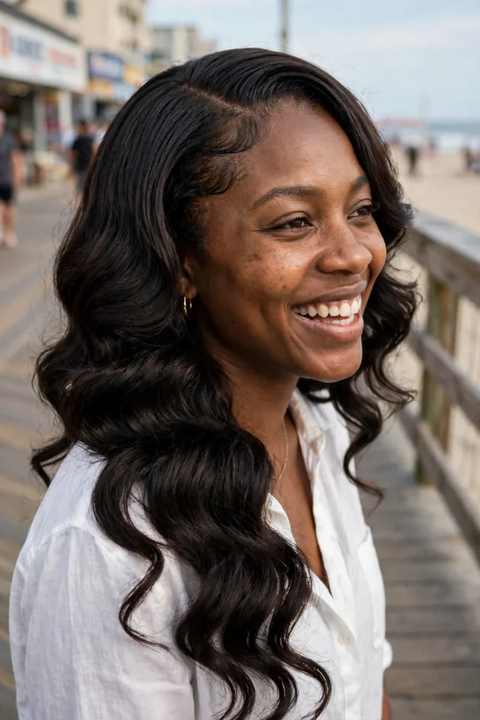 13 Weave Hairstyle Ideas, Organized by Installation Method 4 03 side part body wave