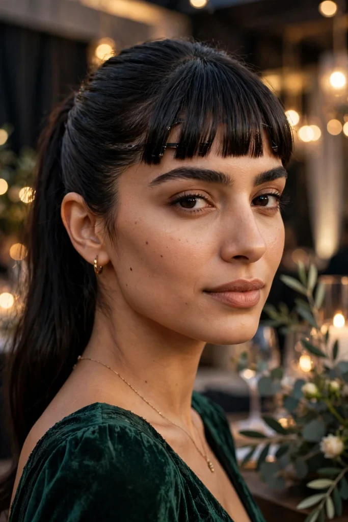 15 Hairstyles With Bangs, Sorted by How Much Commitment They Take 5 04 clip in bangs ponytail
