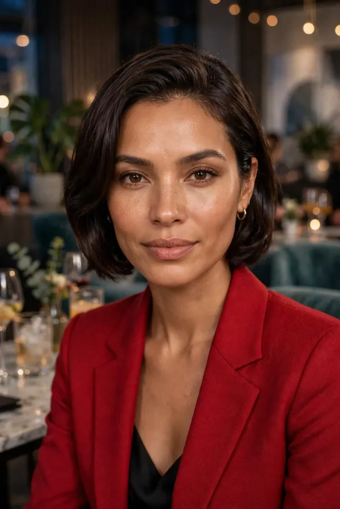 16 Party Hairstyles ideas, Sorted by How Much Dancing You'll Do 5 04 glossy tucked lob 1