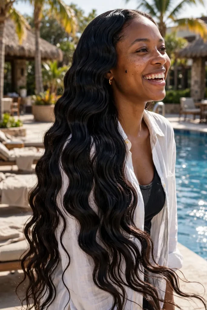13 Weave Hairstyle Ideas, Organized by Installation Method 7 06 long water wave