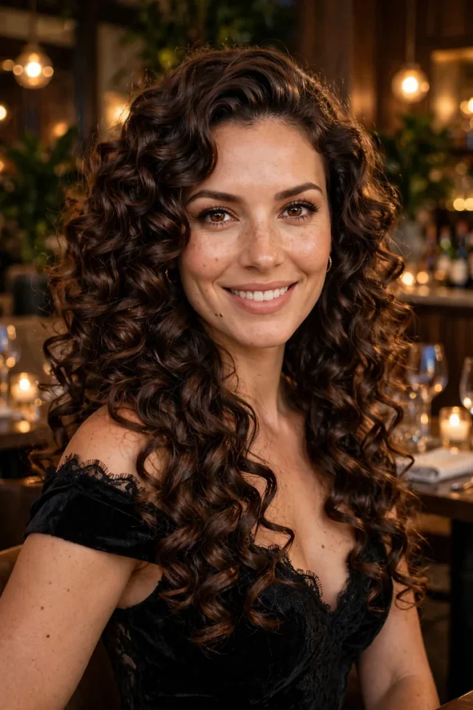 14 Curly Hairstyles Worn Down, Pulled From One Actual Week of My Own Hair Diary 10 09 date night definition