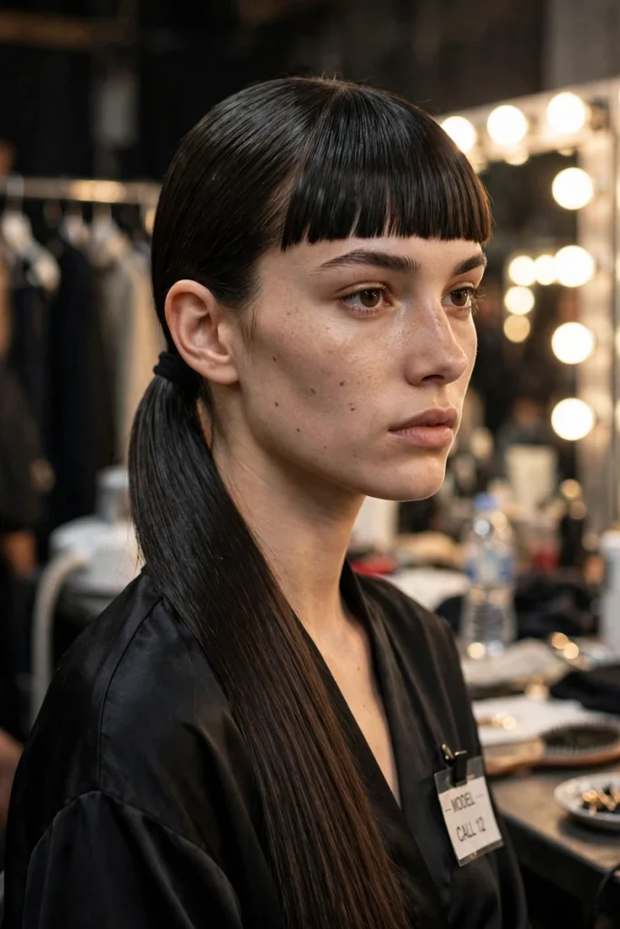 15 Hairstyles With Bangs, Sorted by How Much Commitment They Take 12 11 blunt bangs ponytail