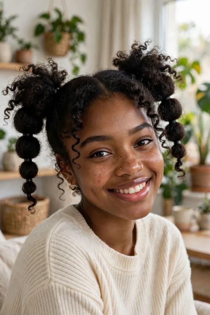 16 Cute Quick Hairstyles, Counted Down From 5 Minutes to 30 Seconds 7 11 bubble pigtails