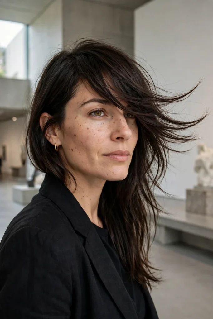 15 Hairstyles With Bangs, Sorted by How Much Commitment They Take 16 15 asymmetrical bangs