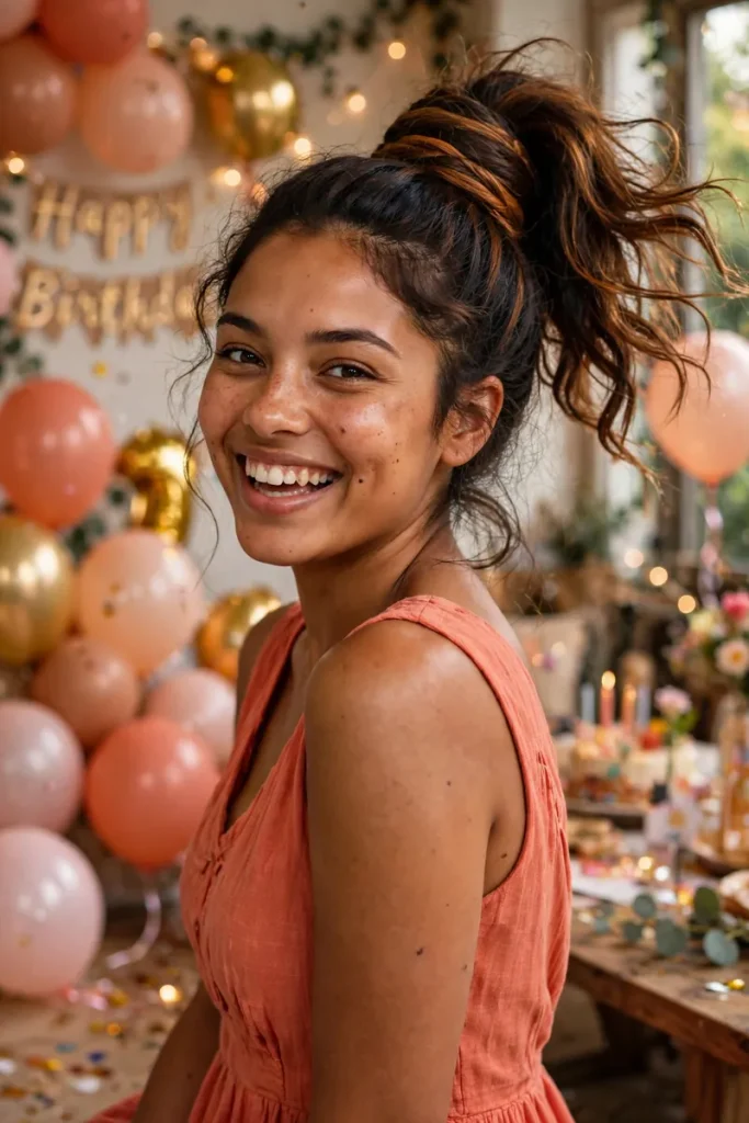 16 Party Hairstyles ideas, Sorted by How Much Dancing You'll Do 17 16 wrapped high ponytail