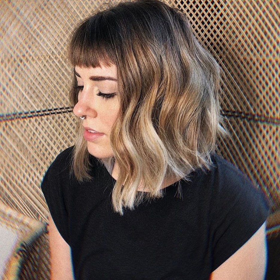 15 Unexpected Hairstyles With Bangs That Are Taking Over Pinterest 5 Blunt bangs