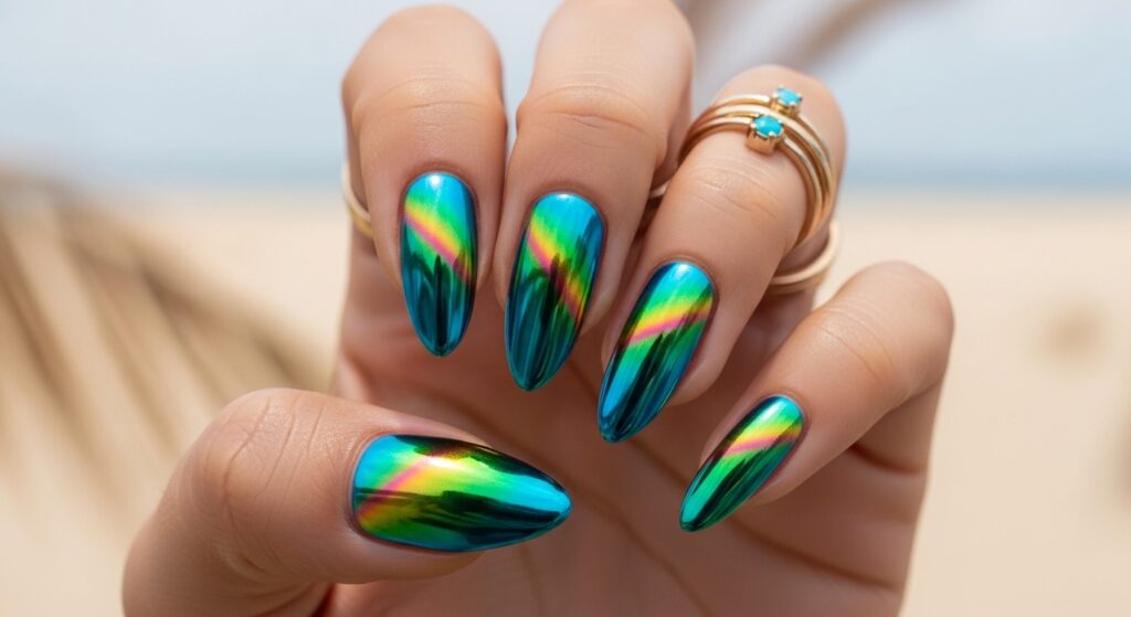 Cat Eye Summer Nails
