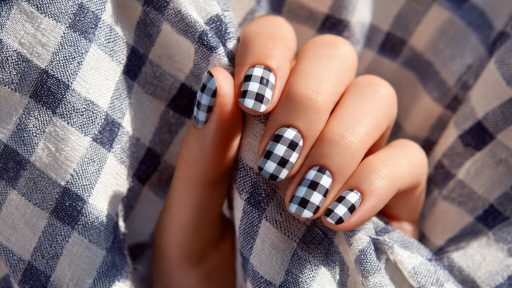 Checkered Summer Nails