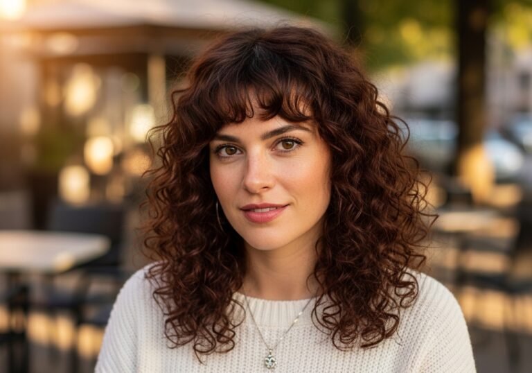 Curly Hairstyles with Bangs