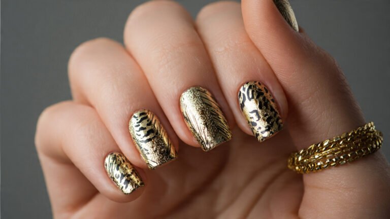 Gold Summer Nails