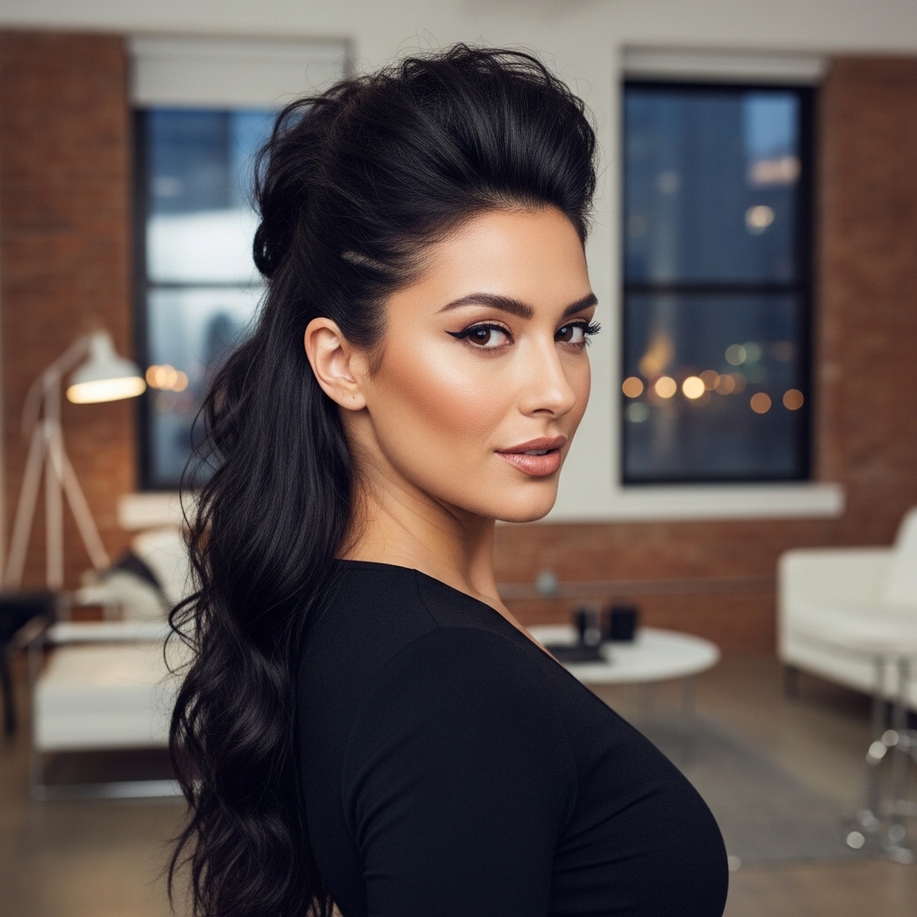 15 Curly Half-Up Half-Down Hairstyles That Are Too Cute Not to Try Right Now 16 Half-Up Faux Hawk