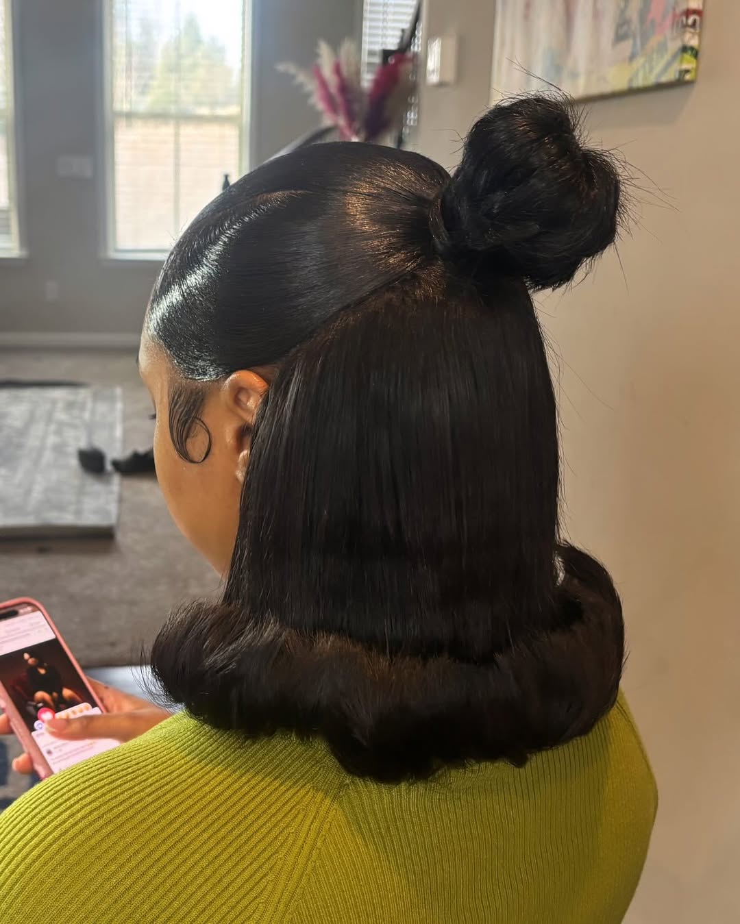 15 Cute Natural Hairstyles Ideas That’ll Make You Ditch Heat Tools ASAP 5 Half-Up, Half-Down Bun