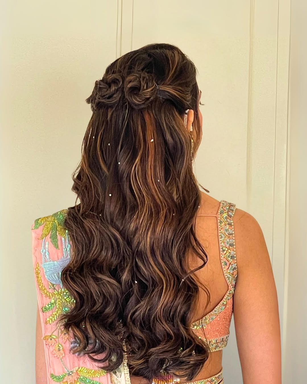 15 Curly Half-Up Half-Down Hairstyles That Are Too Cute Not to Try Right Now 3 Messy Top Knot + Loose Curls