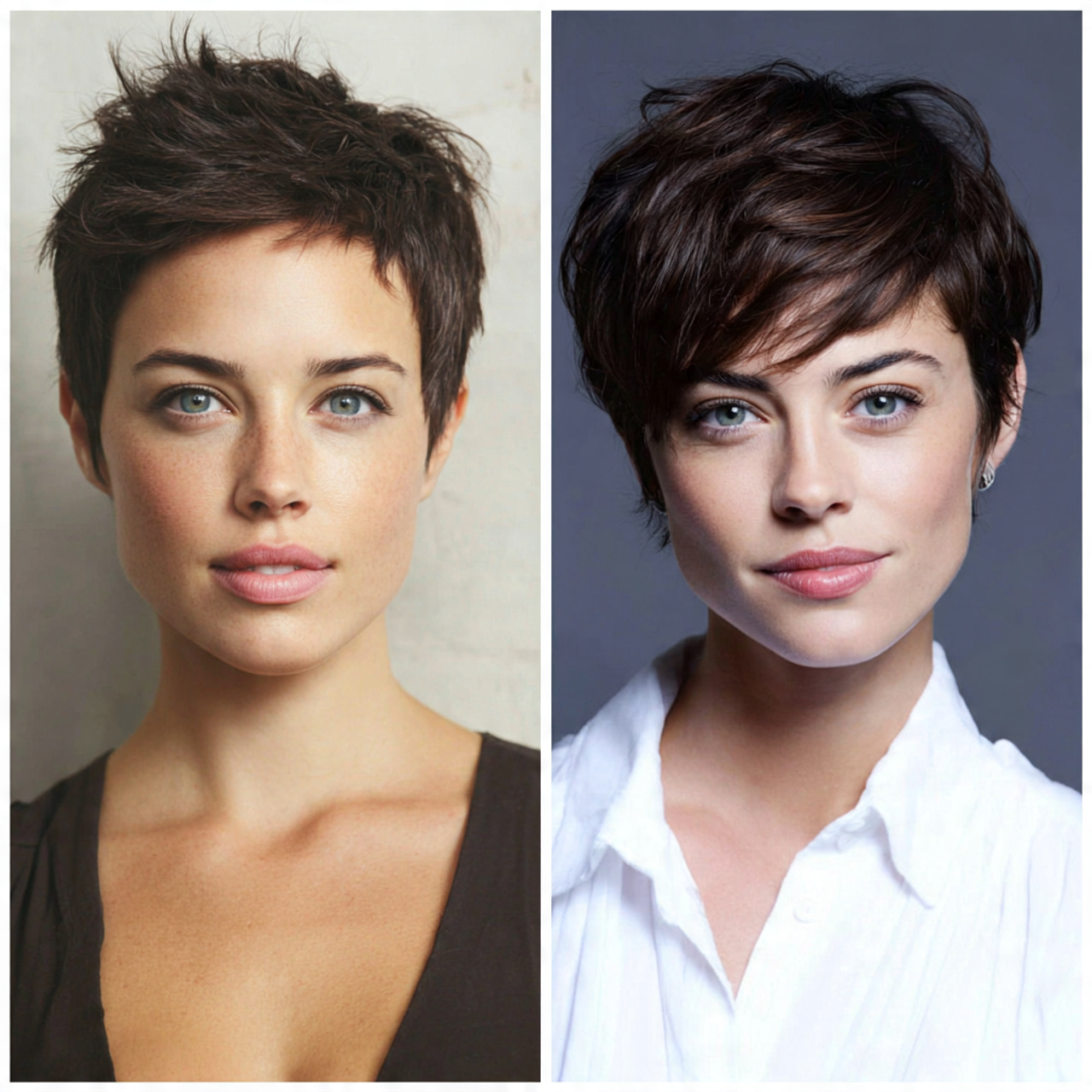 15 Round Face Hairstyles That Instantly Slim, Sculpt & Serve Main-Character Energy 12 Pixie Cut with Volume on Top