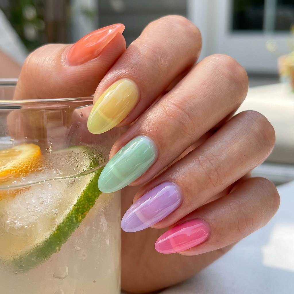 16 Summer Nail Colors Ideas That Are So Cute You’ll Want a Mani ASAP 14 Sheer Jelly Nails
