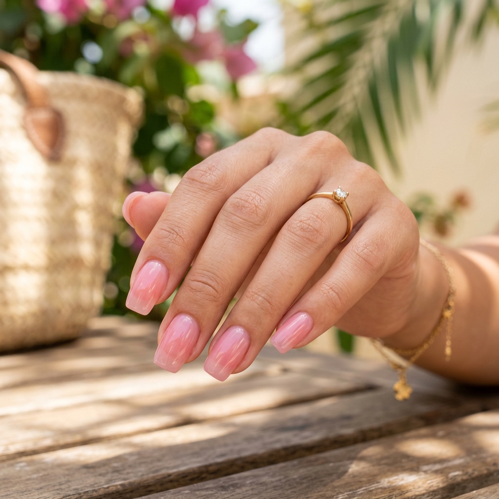 15 Summer Gel Nails That Scream “Main Character Energy” (And Yes, You’ll Want Them All) 9 Sheer Pink Jelly Nails