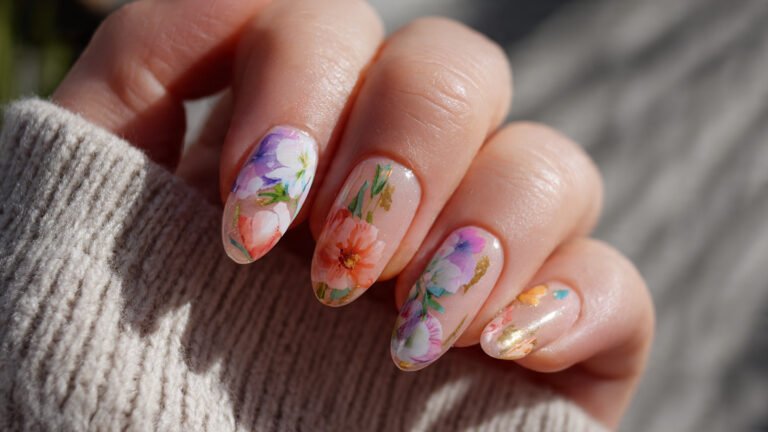 Summer Almond Nails