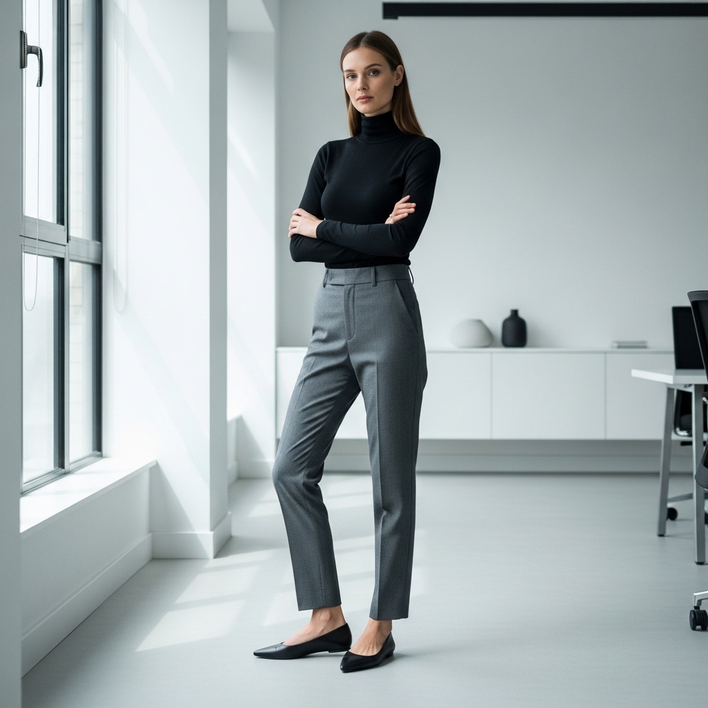 17 Business Casual Outfits Ideas 2026: Fresh Looks That Actually Work 11 Turtleneck with Dress Pants