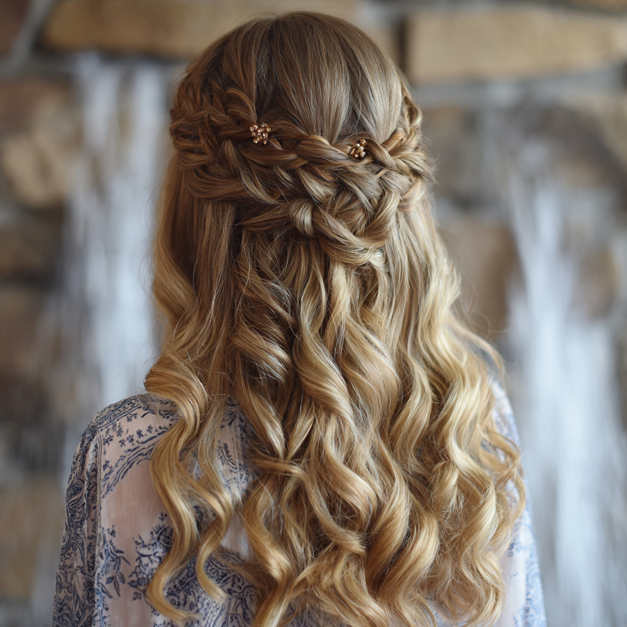 16 Flower Girl Hairstyle Ideas That Are Straight-Up Adorable (and Actually Easy to Do) 10 Waterfall Braid with Curls