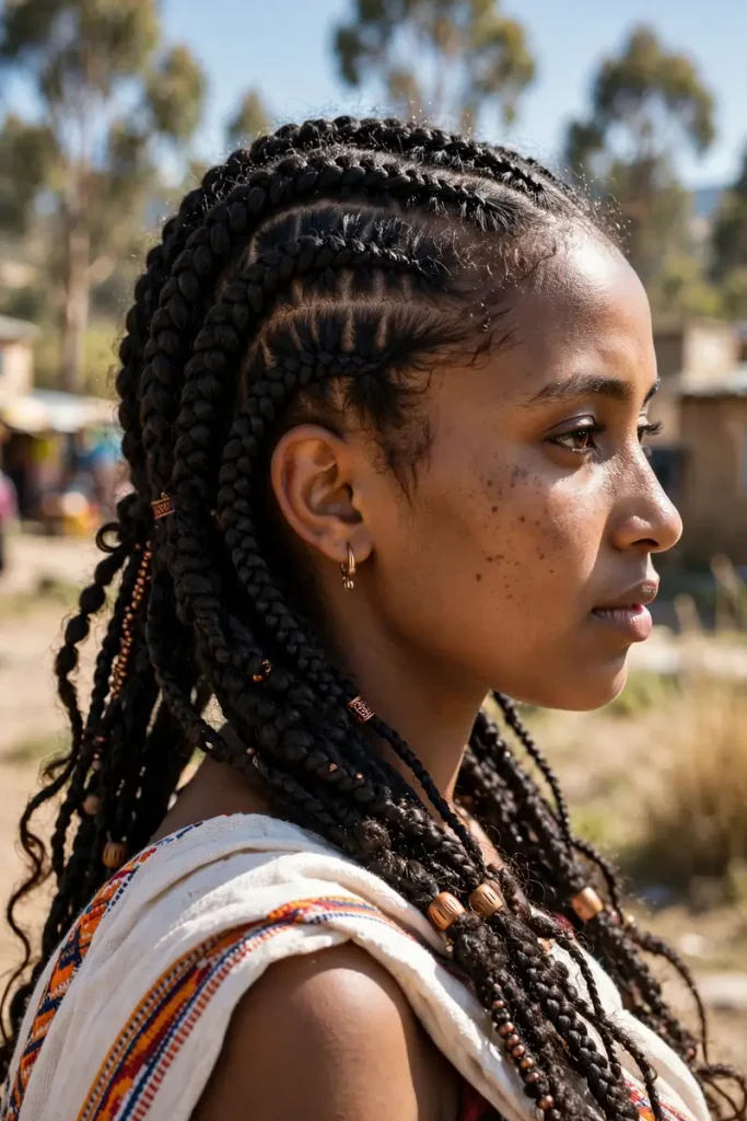 14 African Braid Hairstyles, Explained One Question at a Time 4 african 03 shuruba braids