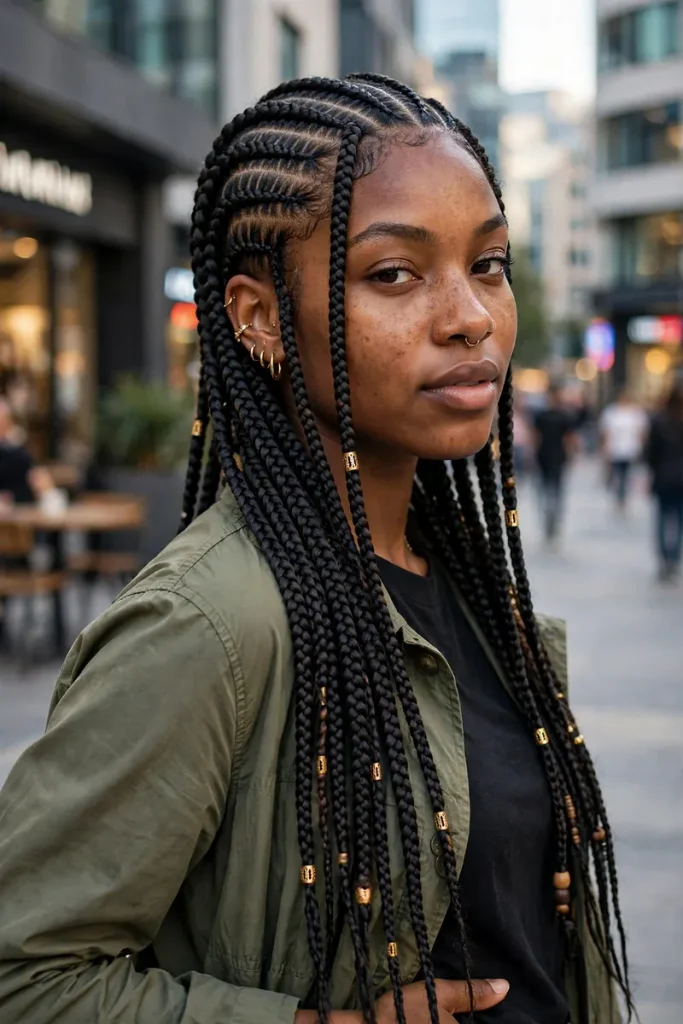 14 African Braid Hairstyles, Explained One Question at a Time 14 african 13 half cornrows half box