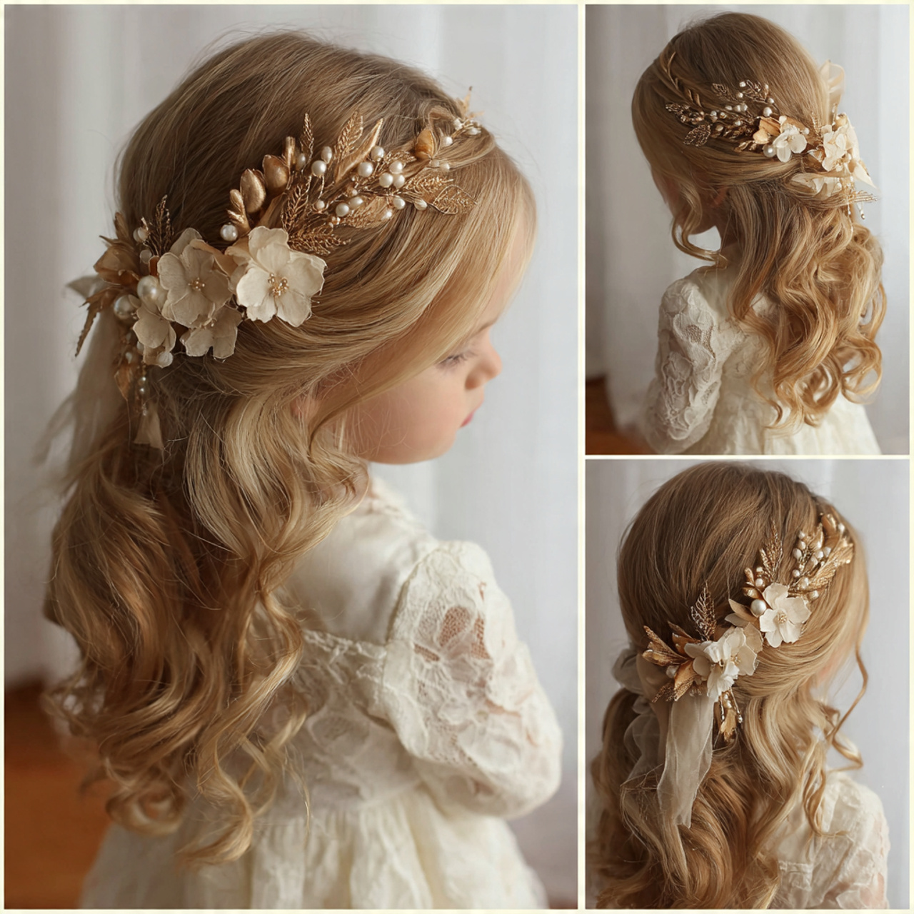 15 Baby Hairstyles Ideas for Short, Fine, and Curly Hair 15 baby wedding hair with soft accessories for baby h