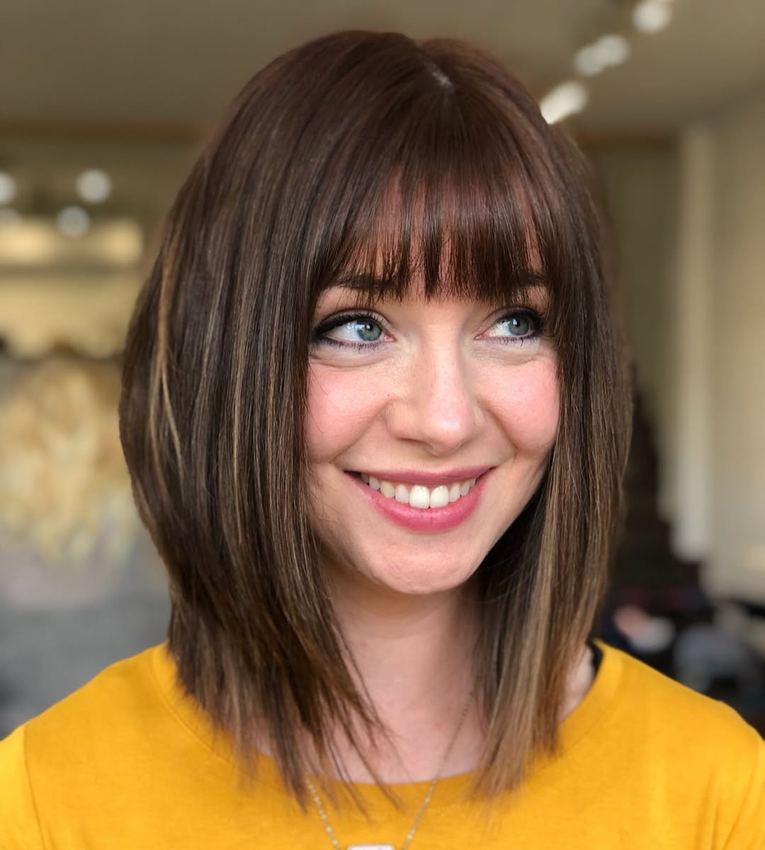15 Unexpected Hairstyles With Bangs That Are Taking Over Pinterest 4 bangs with straight