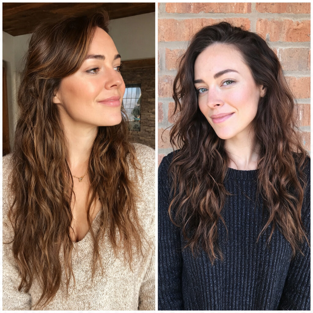 15 Side Bangs Hairstyles That Instantly Make You Look Cooler (Like… Effortlessly Chic Cool) 16 beachy waves with side bangs 1