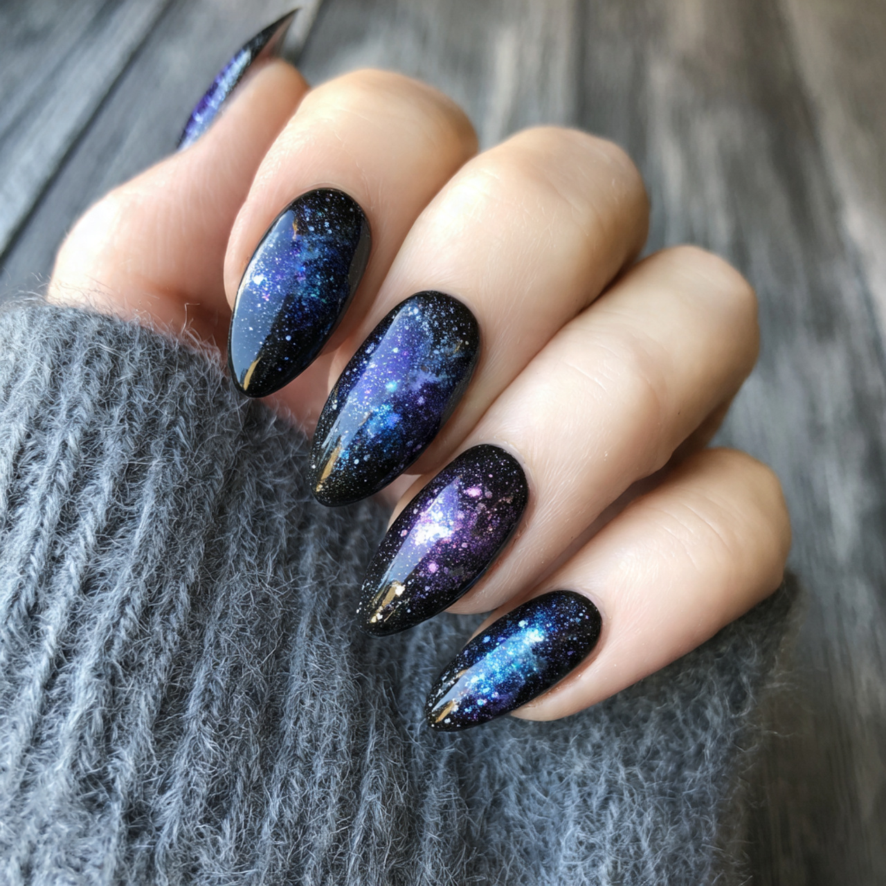 15 Cat Eye Summer Nails That Will Make Your Hands Look Expensive (Without Even Trying) 8 black cat eye galaxy nails