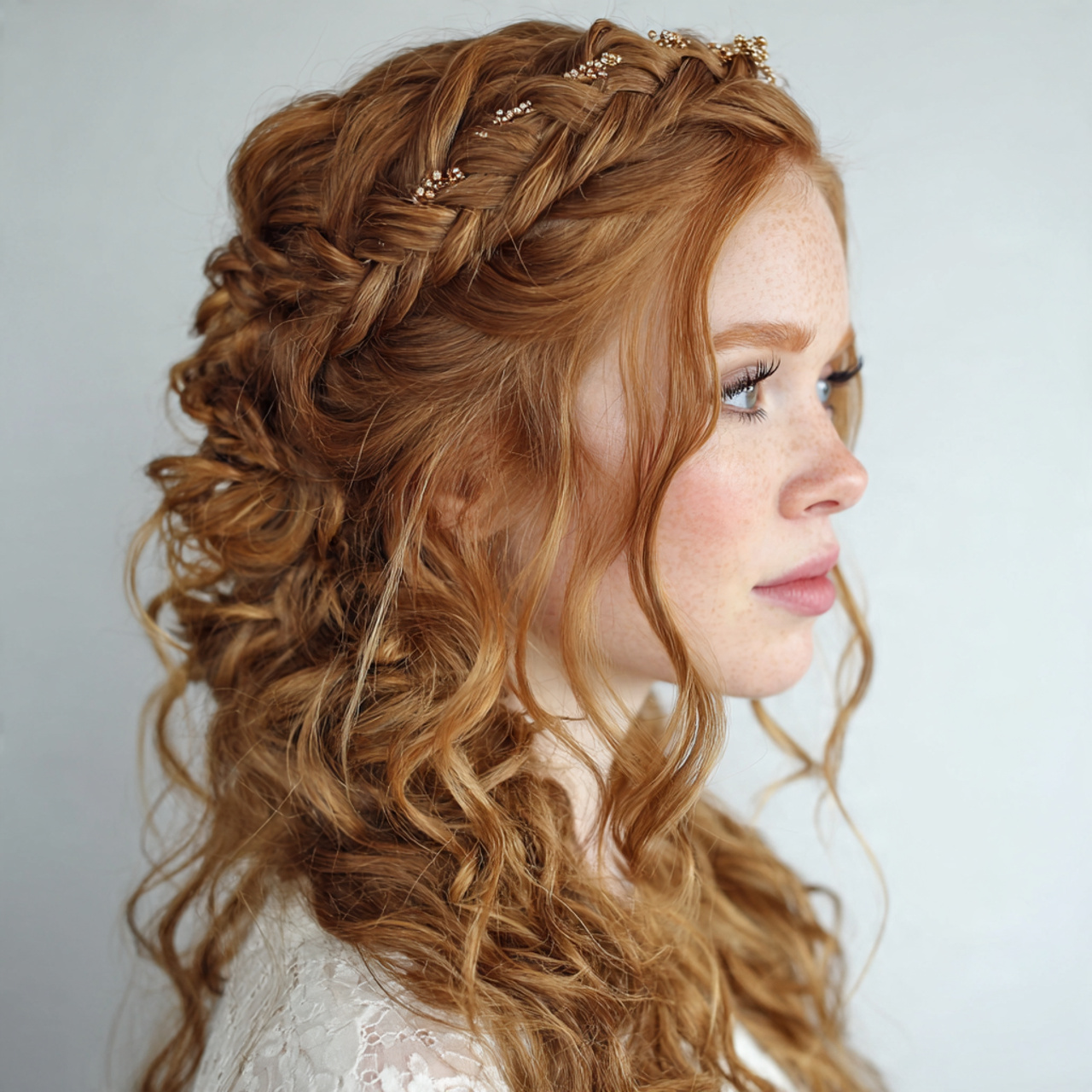 16 Curly Hairstyles for Work That Make You Look Effortlessly Put-Together (Even on Zero Coffee) 8 Braided Crown with Curls