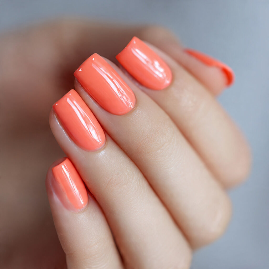 14 Summer Nails Square Ideas That Are So Chic, You’ll Want Them All 7 bright coral square nails