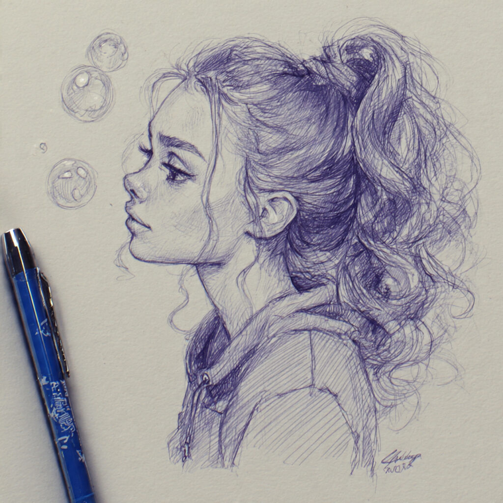 15 Hairstyles Drawing Ideas That Will Instantly Upgrade Your Sketch Game (Yes, Even If You’re Lazy) 14 bubble ponytail for hairstyles drawing ideas