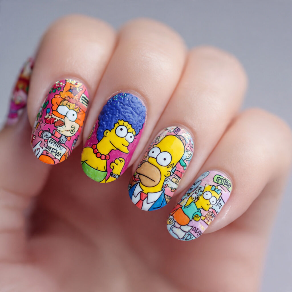 16 Summer Nails for Kids That Are So Cute You’ll Want Them Too 17 cartoon character nails