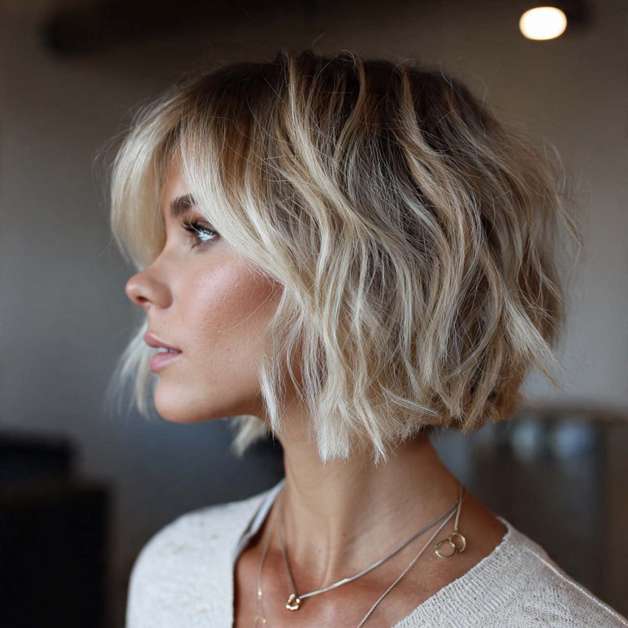 16 Choppy Bob Hairstyle Ideas That Instantly Make You Look Cooler (No Effort Required) 17 choppy bob with balayage