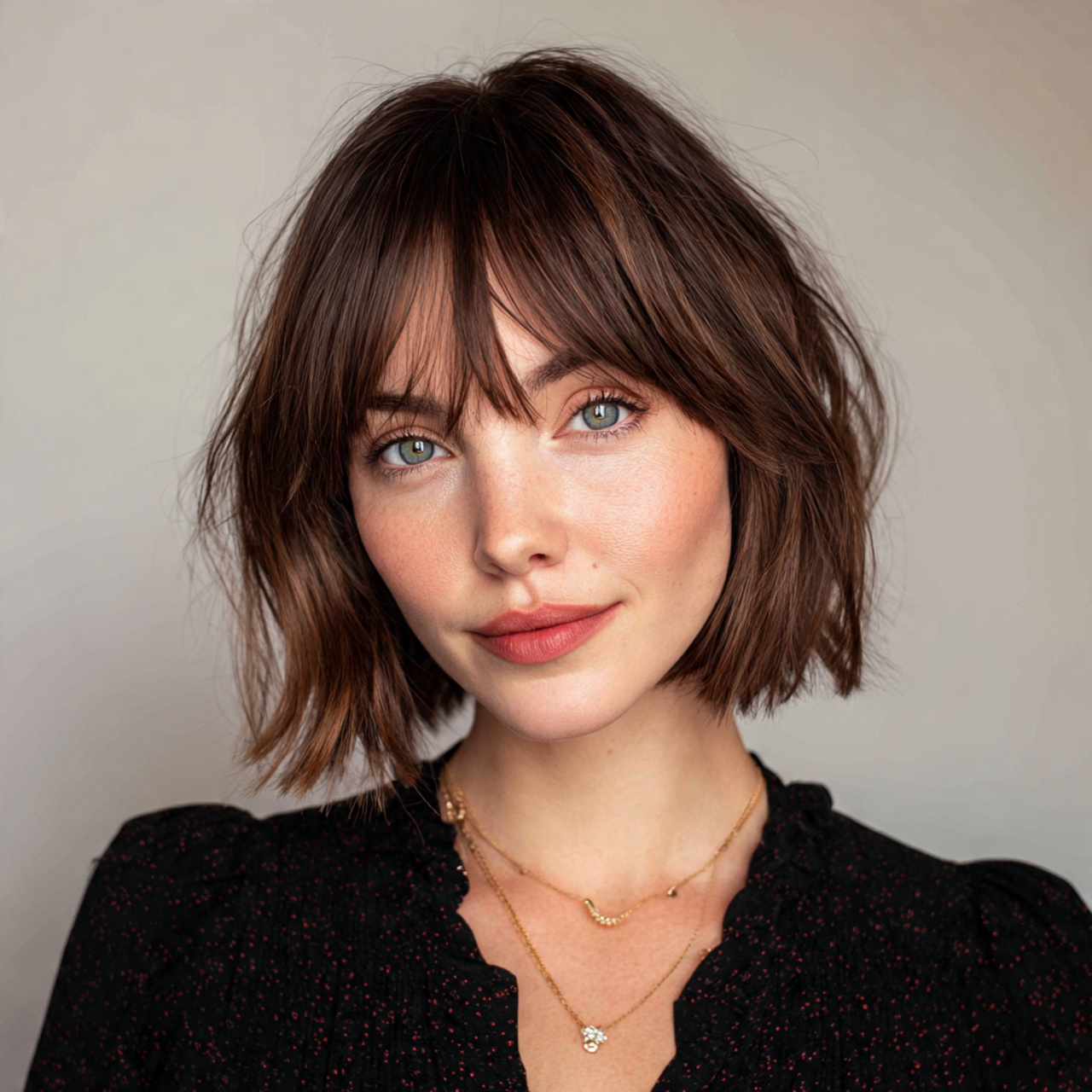 16 Choppy Bob Hairstyle Ideas That Instantly Make You Look Cooler (No Effort Required) 3 Choppy Bob with Curtain Bangs
