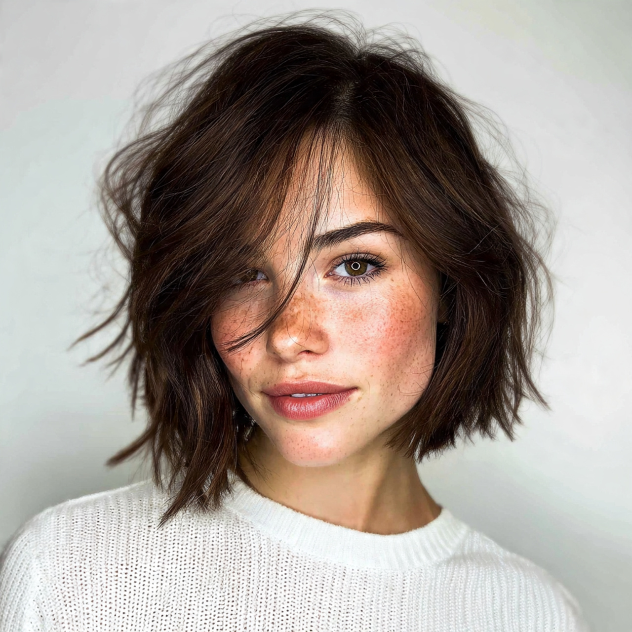 16 Choppy Bob Hairstyle Ideas That Instantly Make You Look Cooler (No Effort Required) 15 choppy bob with side part