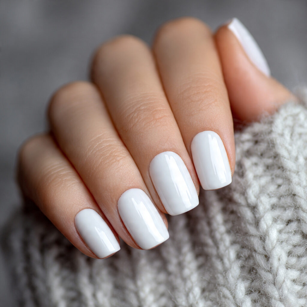 14 Summer Nails Square Ideas That Are So Chic, You’ll Want Them All 2 classic glossy white square nails