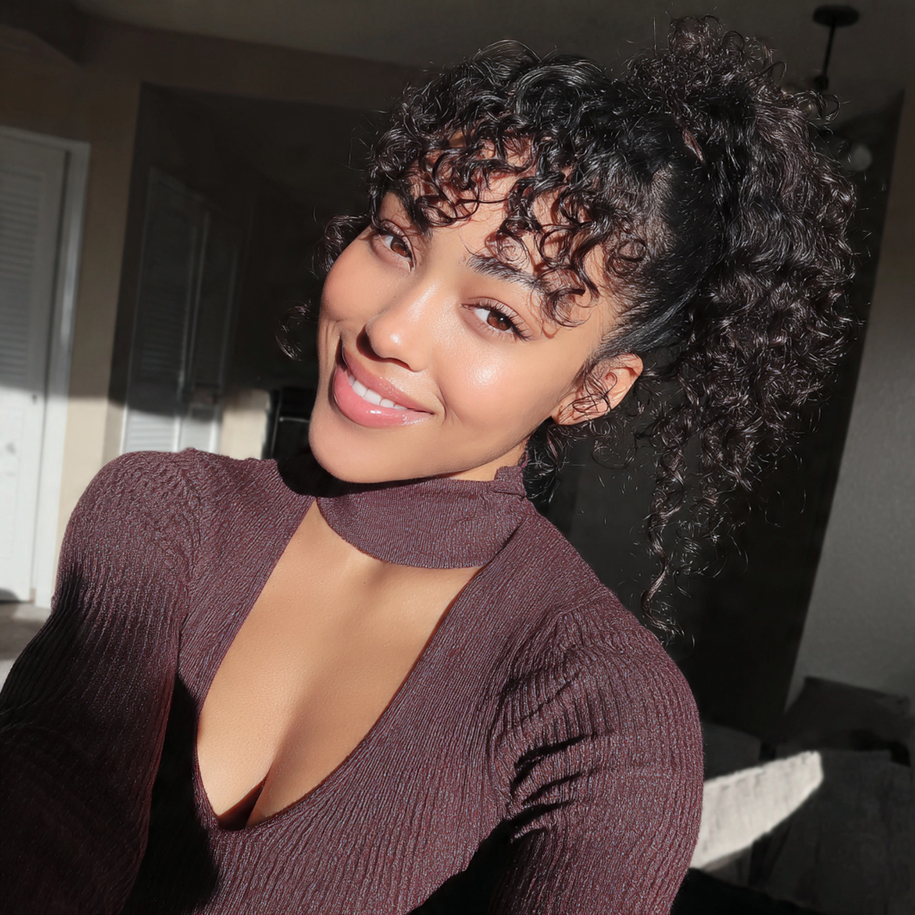 16 Adorable Curly Hairstyles for Kids That’ll Make Everyone Say “Wait… Who Did Their Hair?!” 15 Curly Bangs + Ponytail Combo