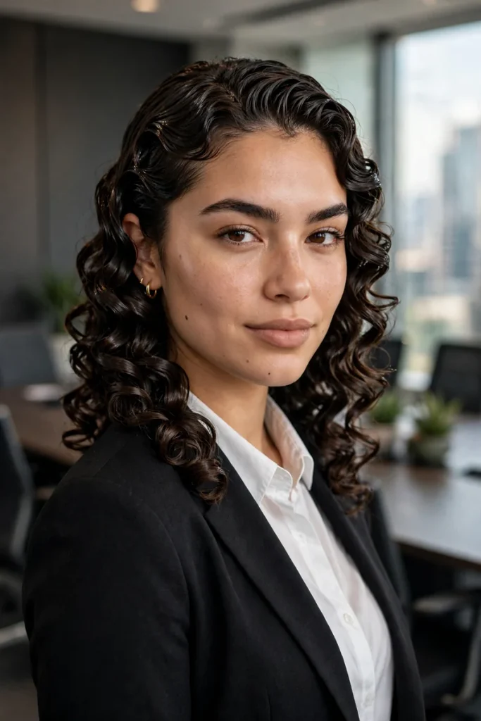 16 Curly Hairstyles for Work, Shaped by Things Actually Said in Office Bathrooms 16 curlywork 15 gel defined pitch days