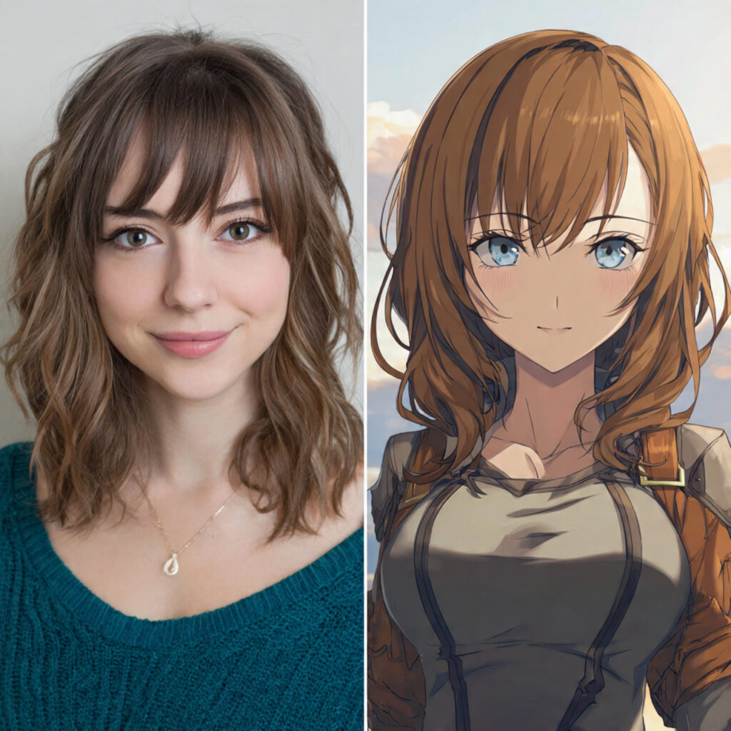 13 Anime Hairstyle Ideas That Will Instantly Upgrade Your Look (Main Character Energy Only) 7 curtain bangs shoulder length layers for anime hai