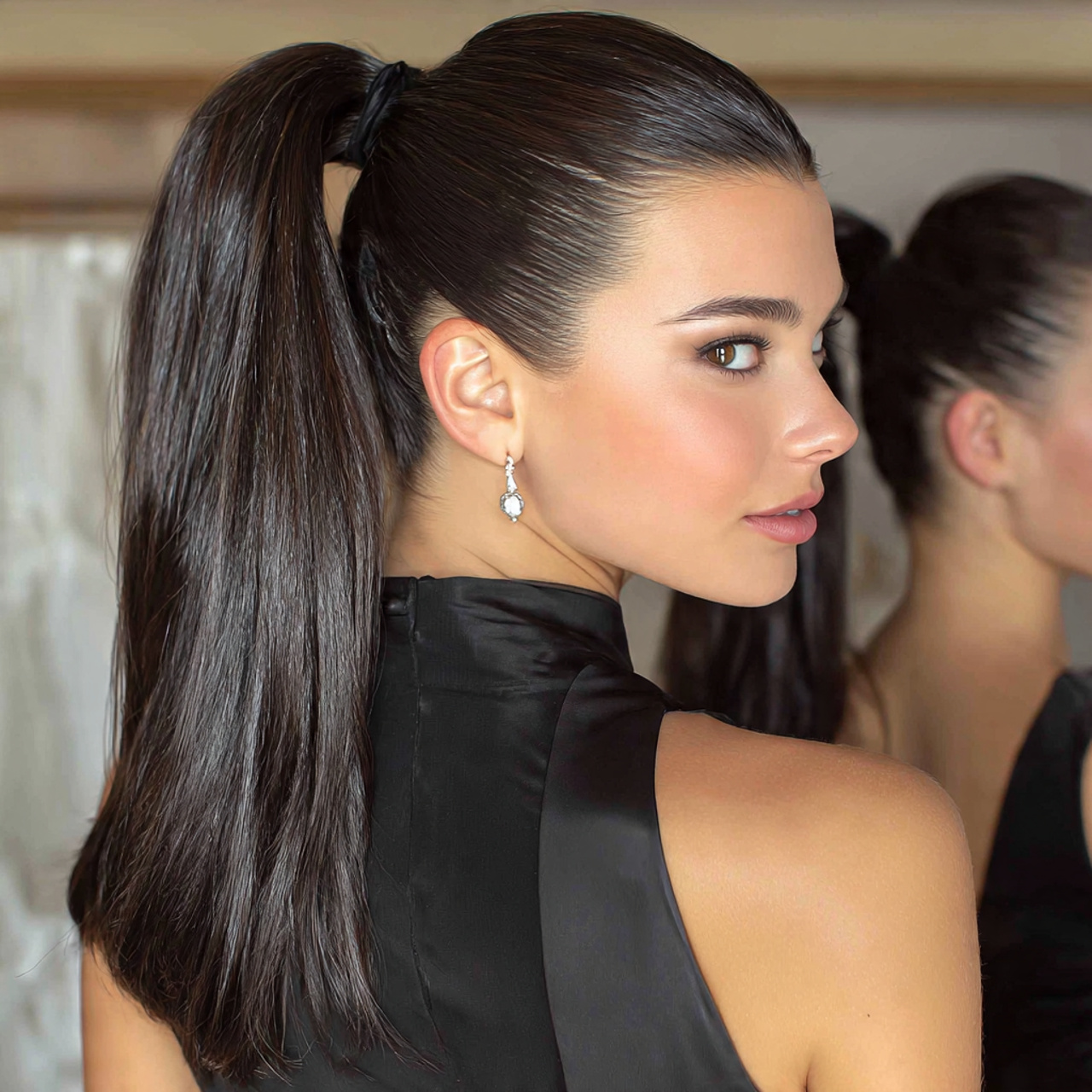 17 Slick Back Curly Hairstyles That Will Instantly Upgrade Your Look (Effortless Chic Alert) 18 Double Slick Back Ponytails