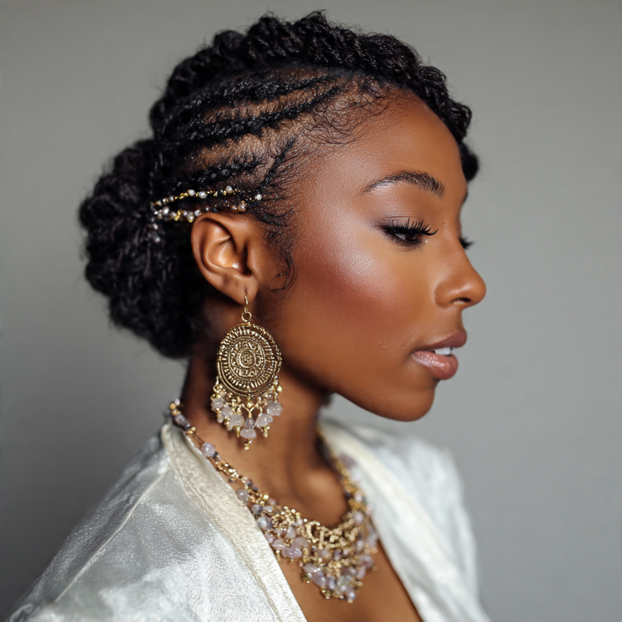 16 Flat Twist Hairstyles That Will Instantly Upgrade Your Look (And Yes, You Can Totally Pull These Off ) 10 Flat Twists with Beads