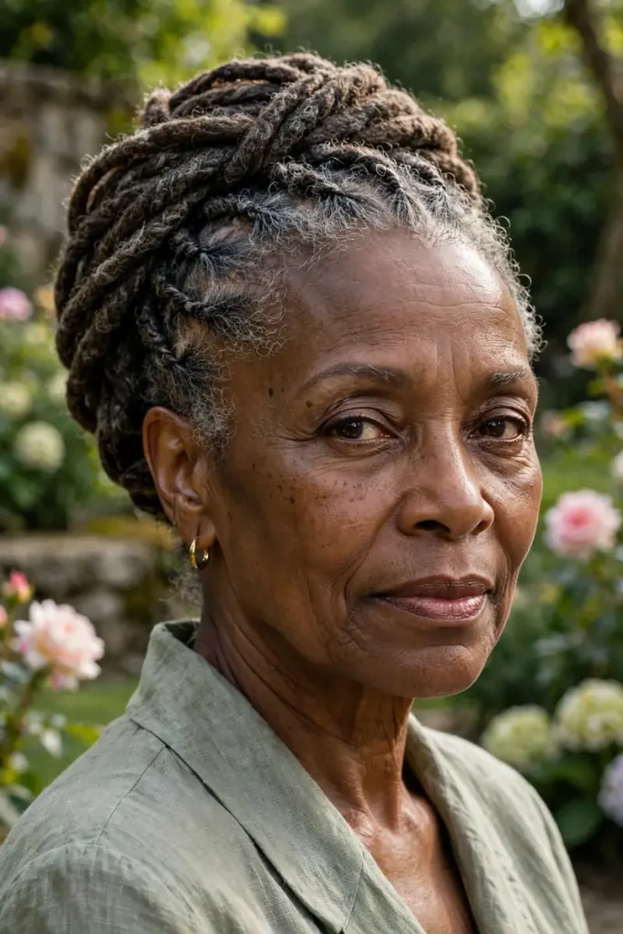 flattwist 08 updo mature locs