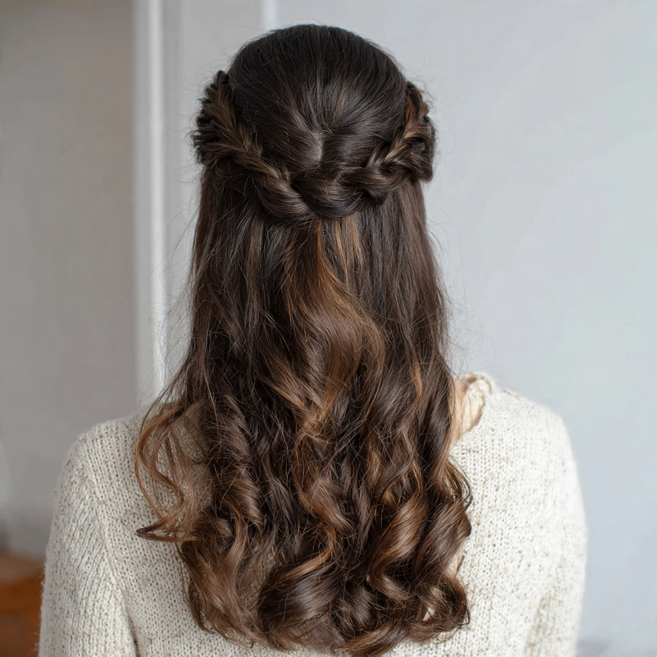 16 Flower Girl Hairstyle Ideas That Are Straight-Up Adorable (and Actually Easy to Do) 4 Half-Up Twisted Crown