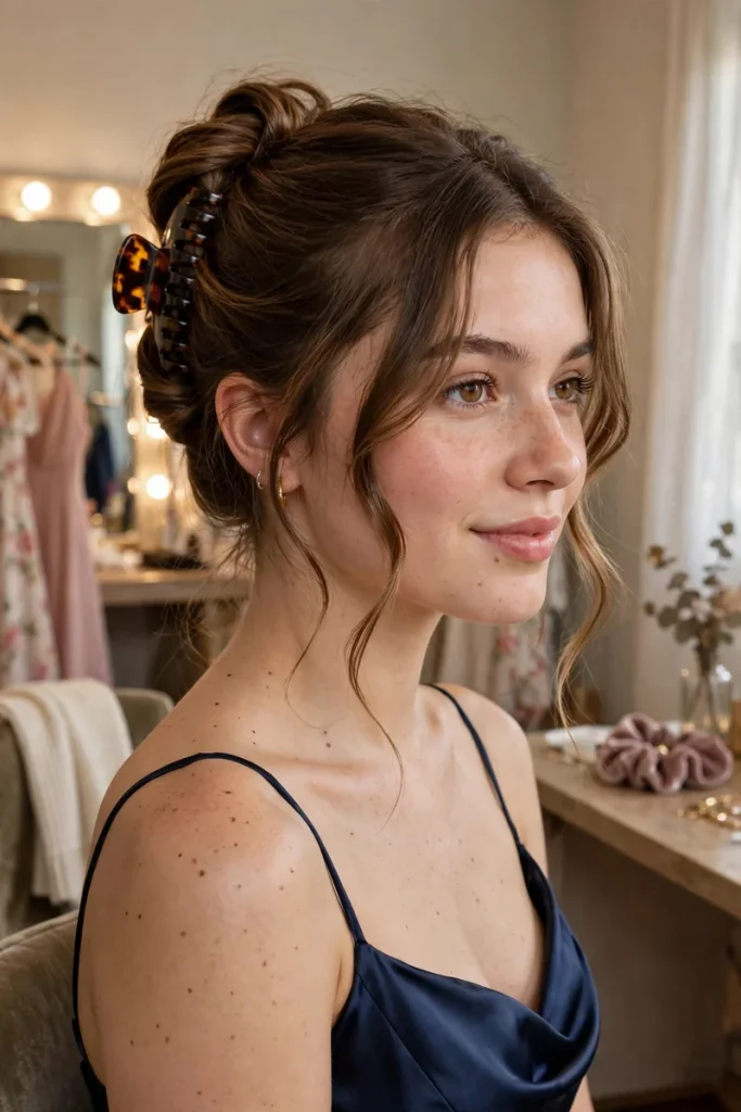 14 Homecoming Hairstyles Ideas Matched to Your Dress Vibe 7 homecoming 06 clawclip twist